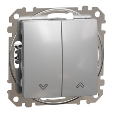 Выключатель жалюзи скрытый алюминий Schneider Electric Sedna Design