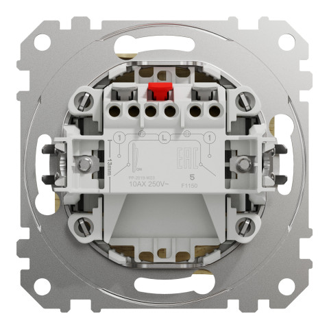 Вимикач 2-клавішний прихований береза Schneider Electric Sedna Elements, SDD180105