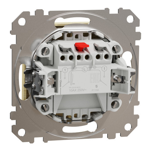 Вимикач 2-клавішний прихований береза Schneider Electric Sedna Elements, SDD180105