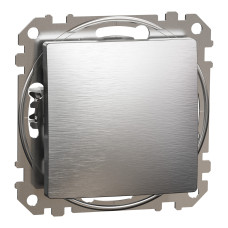 Кнопка 2-модульная скрытая матовый алюминий Schneider Electric Sedna Elements