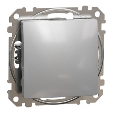 Выключатель 1-клавишный скрытый алюминий Schneider Electric Sedna Design