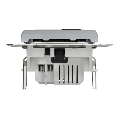 Розетка 2-местная с USB Type-A + Type-C 4А скрытая сталь Schneider Electric Asfora