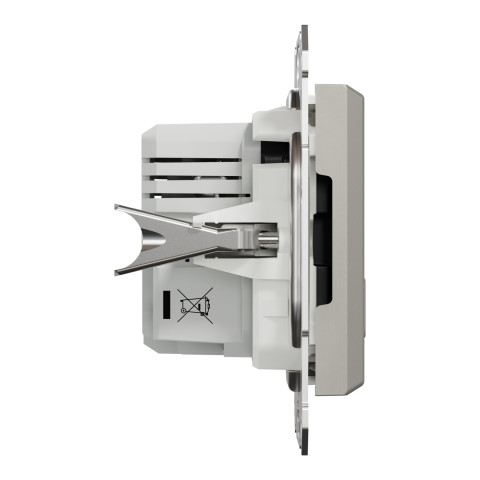 Розетка 2-местная с USB Type-A + Type-C 4А скрытая бронза Schneider Electric Asfora