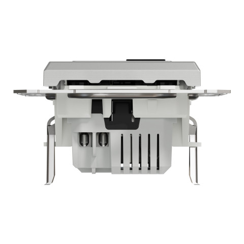 Розетка 2-местная с USB Type-A + Type-C 4А скрытая алюминий Schneider Electric Asfora