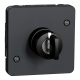 Выключатель с замком 3А IP55 скрытый чёрный Schneider Electric Mureva S, MUR35061
