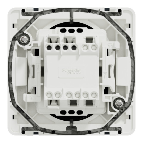 Выключатель 1-клавишный проходной 10А IP55 скрытый чёрный Schneider Electric Mureva S