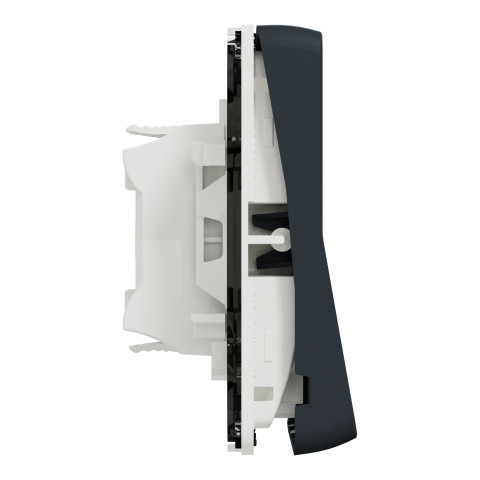 Выключатель 1-клавишный проходной 10А IP55 скрытый чёрный Schneider Electric Mureva S