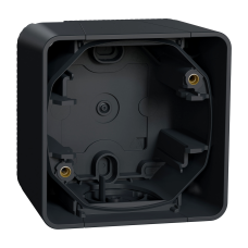 Монтажная коробка 1-местная IP55 накладная чёрная Schneider Electric Mureva S
