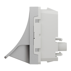 Лицевая панель вывода кабеля 2-модульная алюминий Schneider Electric Unica New, NU386230