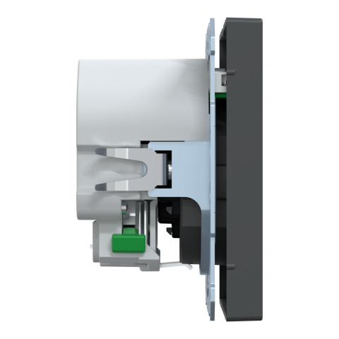 Розетка 1-местная с заземлением с USB антрацит Schneider Electric Merten D-Life