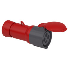 Розетка 3P+PE 32А 380В IP44 переносная серая Schneider Electric Mureva, PKF32M434