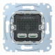 Механизм розетки с USB 2,1А чёрный Schneider Electric Merten, MTN4366-0100