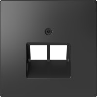Лицевая панель 2-местной розетки антрацит Schneider Electric Merten D-Life, MTN4522-6034
