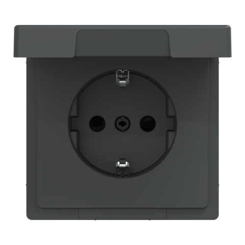 Розетка з заземленням IP44 антрацит Schneider Electric Merten D-Life, MTN2314-6034