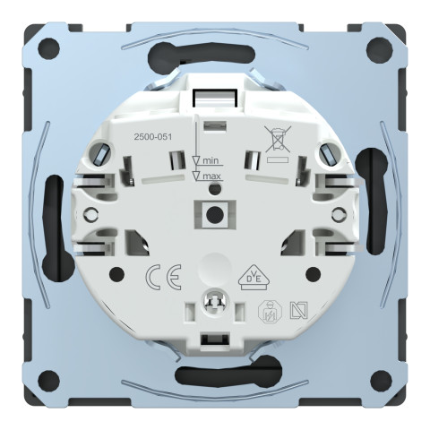 Розетка з заземленням IP44 антрацит Schneider Electric Merten D-Life, MTN2314-6034
