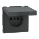 Розетка з заземленням IP44 антрацит Schneider Electric Merten D-Life, MTN2314-6034