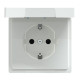Розетка 1-місна з заземленням IP44 лотос Schneider Electric Merten D-Life, MTN2314-6035