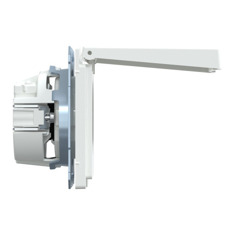 Розетка 1-місна з заземленням IP44 лотос Schneider Electric Merten D-Life, MTN2314-6035