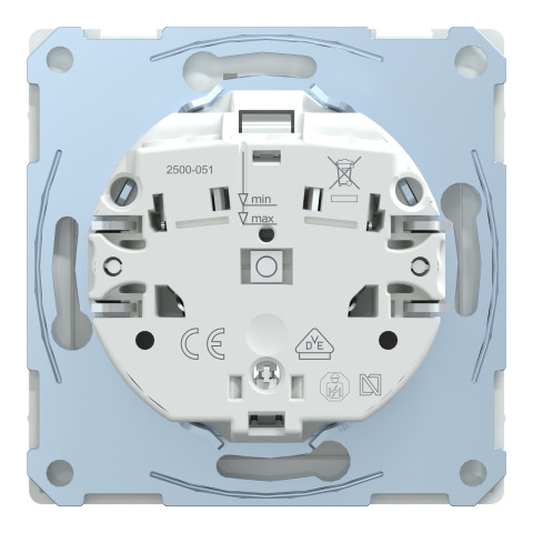 Розетка 1-місна з заземленням IP44 лотос Schneider Electric Merten D-Life, MTN2314-6035
