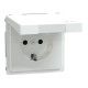 Розетка 1-місна з заземленням IP44 лотос Schneider Electric Merten D-Life, MTN2314-6035