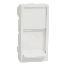 Лицьова панель розетки RJ-45 Keystone біла Schneider Electric Unica New, NU946018