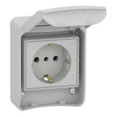 Розетка IP65 накладная серая Schneider Electric Mureva