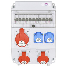 Щит распределительный с розетками 11 модулей IP54 ETI EDS11 2-2/3-5 16/32