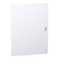 Дверь сплошная белая 4 ряда 96 модулей Schneider Electric PrismaSeT XS