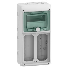 Щит навесной 8 модулей с 2 отверстиями под розетки IP65 Schneider Electric Mureva