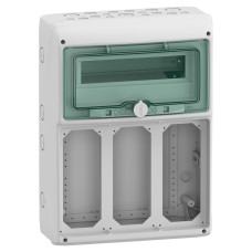 Щит навесной 12 модулей с 3 отверстиями под розетки IP65 Schneider Electric Mureva