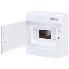 Щит навесной ЩРН-П 8 модулей IP40 белые дверцы ETI ECT8PO