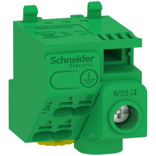 Клеммный блок PE 5 отверстий 1х25+4х4 мм² Schneider Electric