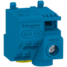 Клеммный блок N 5 отверстий 1х25+4х4 мм² Schneider Electric