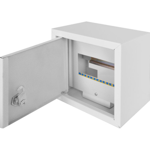 Щит металлический навесной ЩРн 6 модулей IP30 серый E.NEXT e.mbox.stand.n.06.z