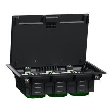 Люк напольный, пластиковый, 6 модулей L, Unica System+ серый Schneider Electric