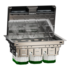 Люк напольный, металлический, 6 модулей L, Unica System+ серый Schneider Electric