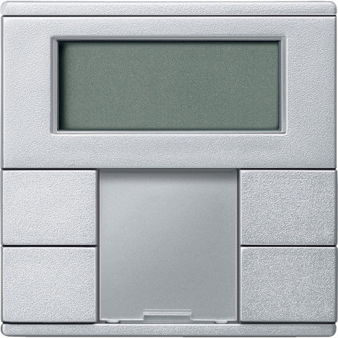 Терморегулятор KNX с дисплеем 2-кнопочный алюминий Schneider Electric System M