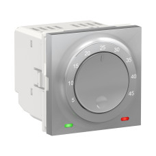 Терморегулятор для теплого пола 10А алюминий Schneider Electric Unica New