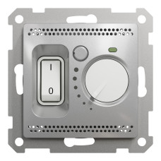 Терморегулятор для теплого пола с датчиком 3 м алюминий Schneider Electric Sedna Design