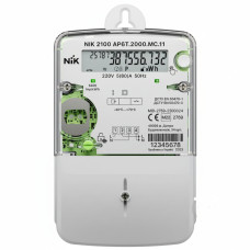 Счетчик 1-фаз. NIK 2100 AP6T.2000.MC.11 (A+, многотарифный, 5(80)А, 220В)