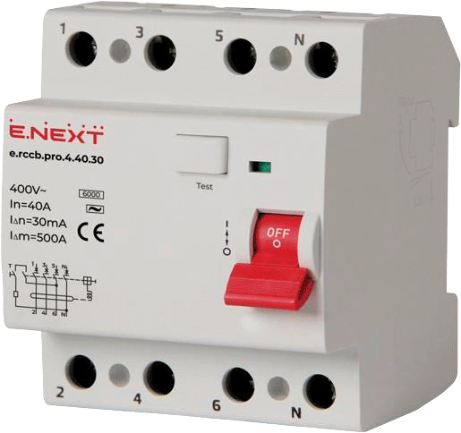 Диференційний захист від струму за допомогою вимикачів ENEXT