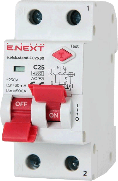 Диференційний захист від струму за допомогою вимикачів ENEXT