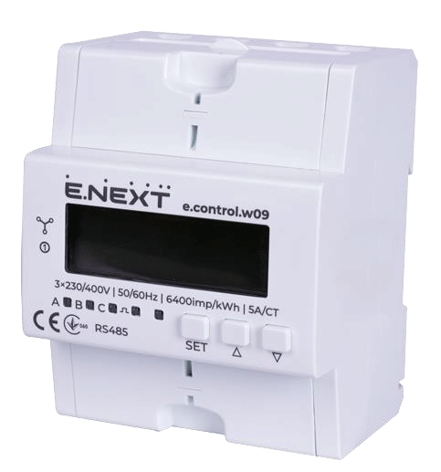 ТРИФАЗНІ ЛІЧИЛЬНИКИ З RS485 e.control.w08 та e.control.w09