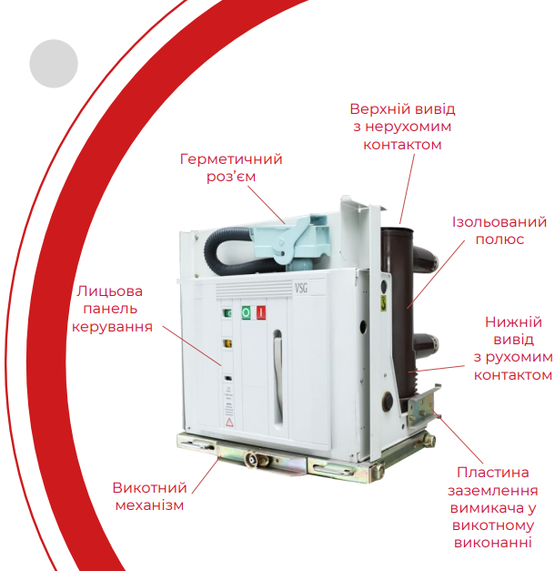 Вакуумні вимикачі внутрішньої установки VSG-12kV