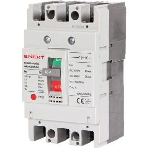 Авт. вим. силовий 3-п.   16А 25 кА e.industrial.ukm.60S "Е-НЕКСТ"