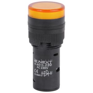 Арматура світлосигнальна e.ad16.230.yellow Ø16мм 230В АС жовта