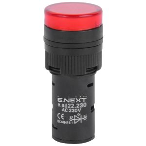 Арматура світлосигнальна e.ad22.230.red Ø22мм 230В АС червона