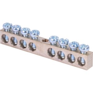 Шина нульова e.bsc.stand.20.8, 8 отворів 20 А (до основи з кріпленням на DIN-рейку)