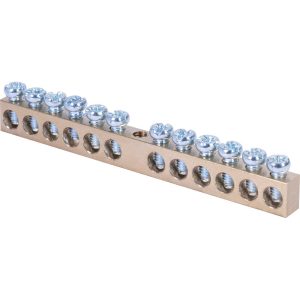 Шина нульова e.bsc.stand.20.12, 12 отворів 20А (до основи з кріпленням на DIN-рейку)