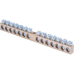 Шина нульова e.bsc.stand.20.14, 14 отворів20 А (до основи з кріпленням на DIN-рейку)